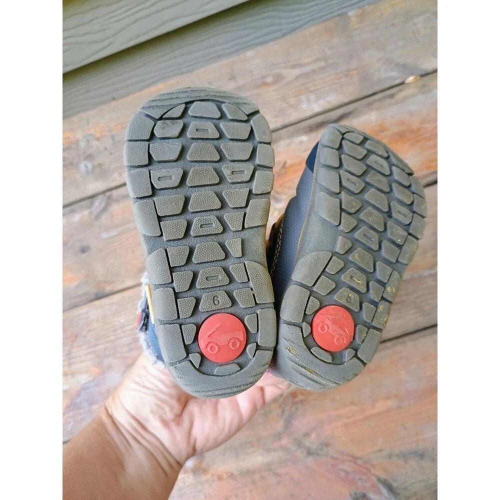 See Kai Run Waterproof Insulated Boys Boots Winter Snow Toddler Sz 6 Blue Gray